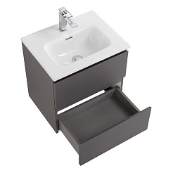 BelBagno Тумба с раковиной Kraft 39-50 подвесная Темно-Серый матовый с раковиной BB500/390ETL – фотография-8